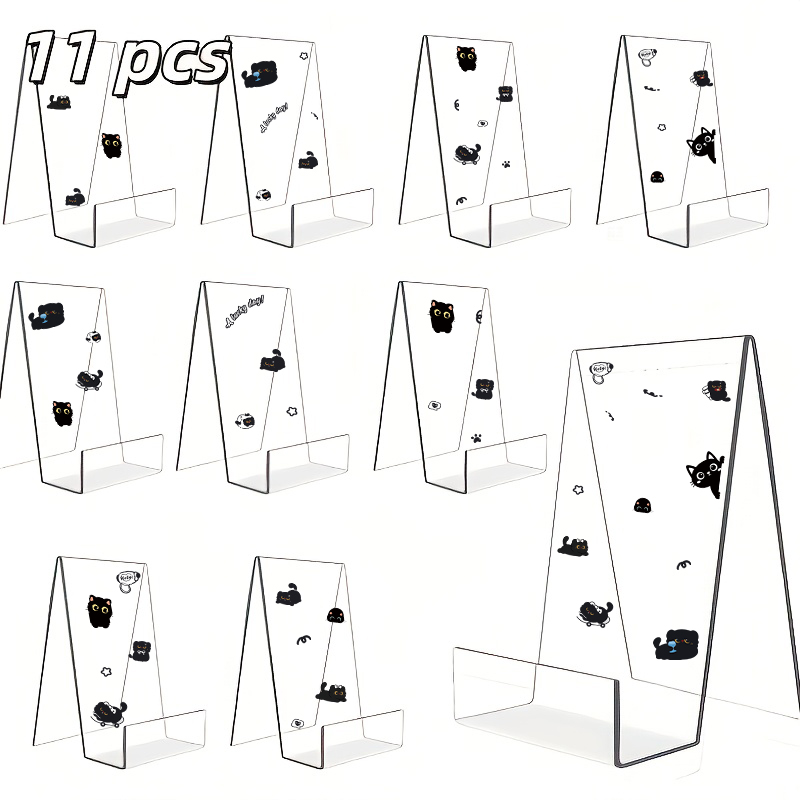 Clear Acrylic Book Stand Holder - 11-teiliges Acryl-Buchständer-Set, transparenter Ständer für Tablets,