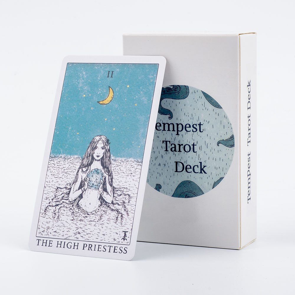 Tarot Deck With Guidebook - Tarot-Deck mit Ozean-Motiv, 78 Karten-Wahrsagerei-Set, 10,4