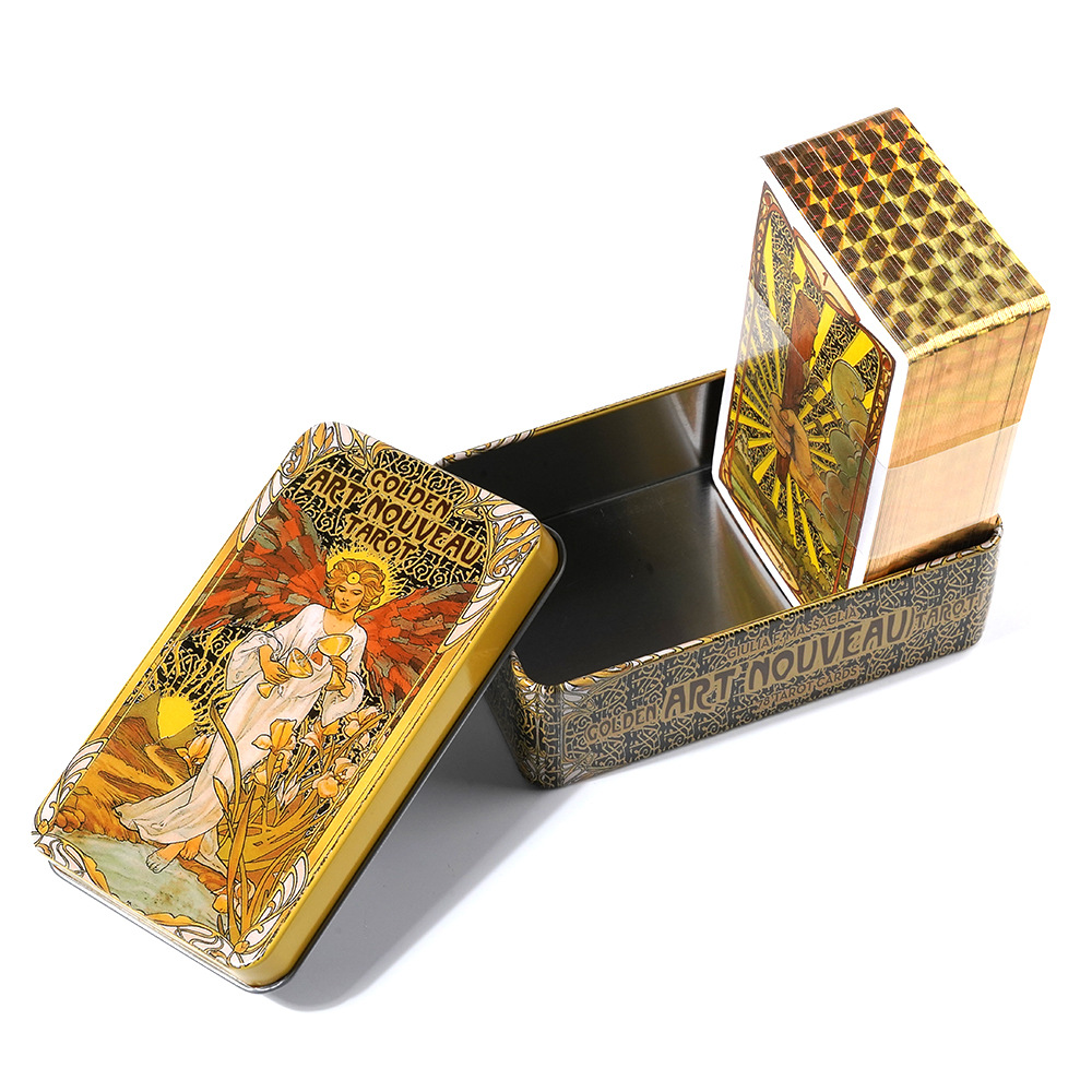 10.3*6 cm goldenes Jugendstil- – Tarot Deck With Guidebook Bewertung und Preis