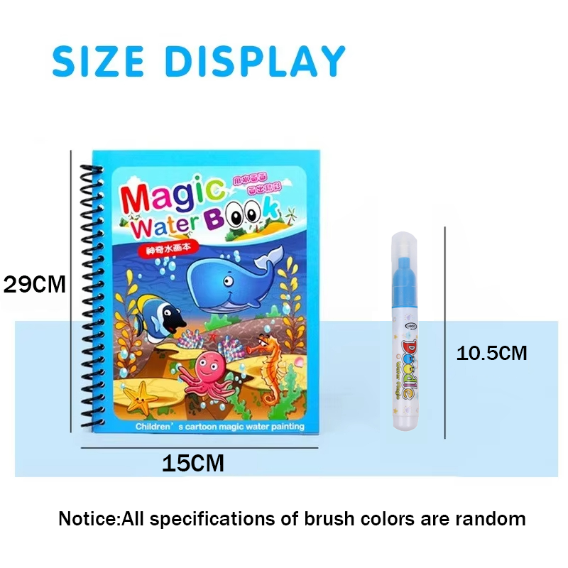 1PC Kinder Aquarell Malerei Ma – Reusable Water Magic Coloring Book Bewertung und Preis
